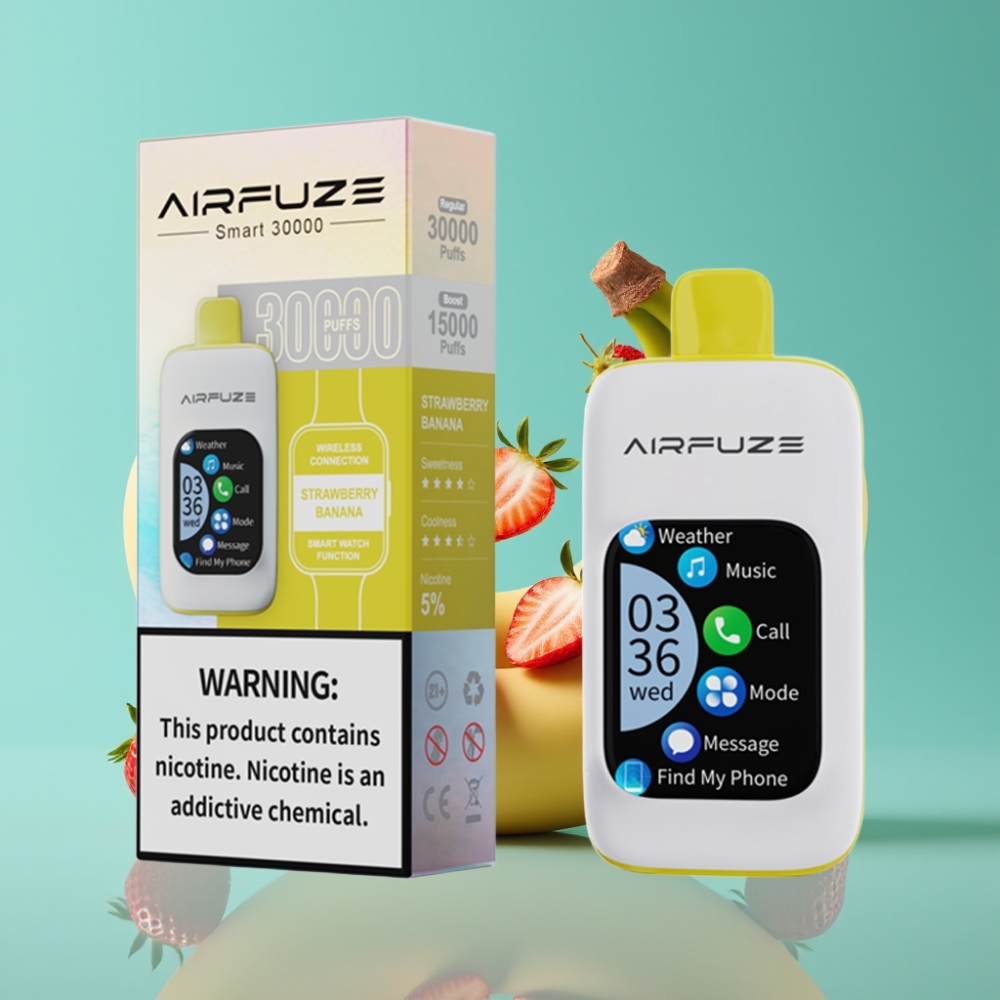 AirFuze Smart 30000 Puffs Disposable Pod Aardbei Banaan 5 900mAh Type-C