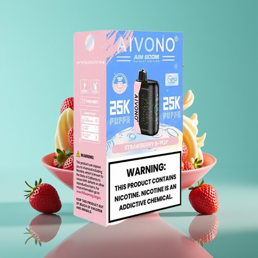 Aivono AIM BOOM 25000 Puffs 28ml 650mAh Aardbei B Pop