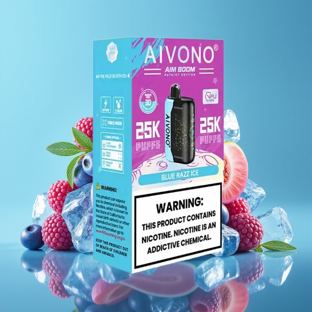 Aivono AIM BOOM 25000 Puffs 28ml 650mAh Blauwe Razz IJs