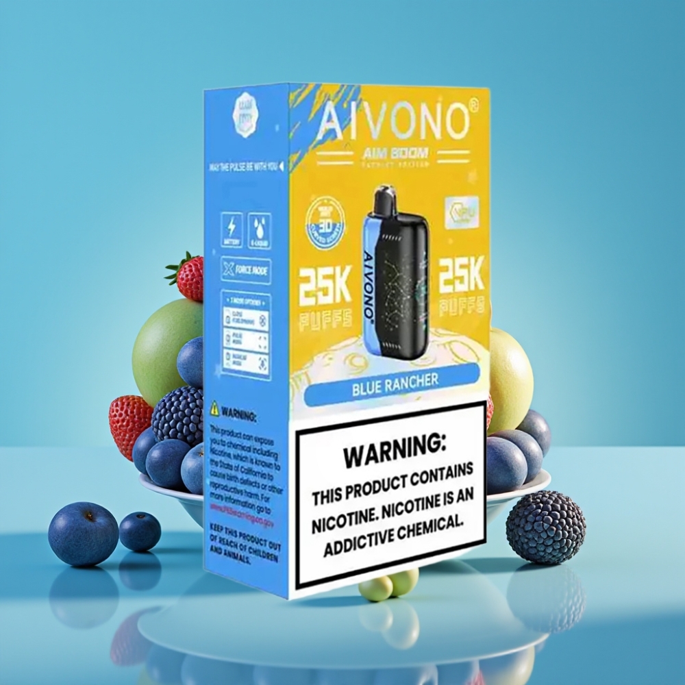 Aivono AIM BOOM 25000 Puffs 28ml Blauwe Rancher 650mAh