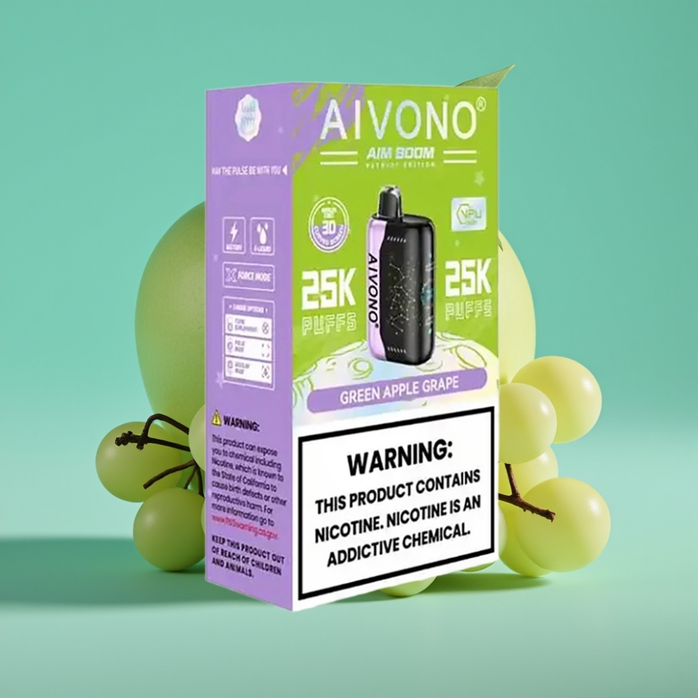 Aivono AIM BOOM 25000 Puffs 28ml Groene Appel Druif Type-C