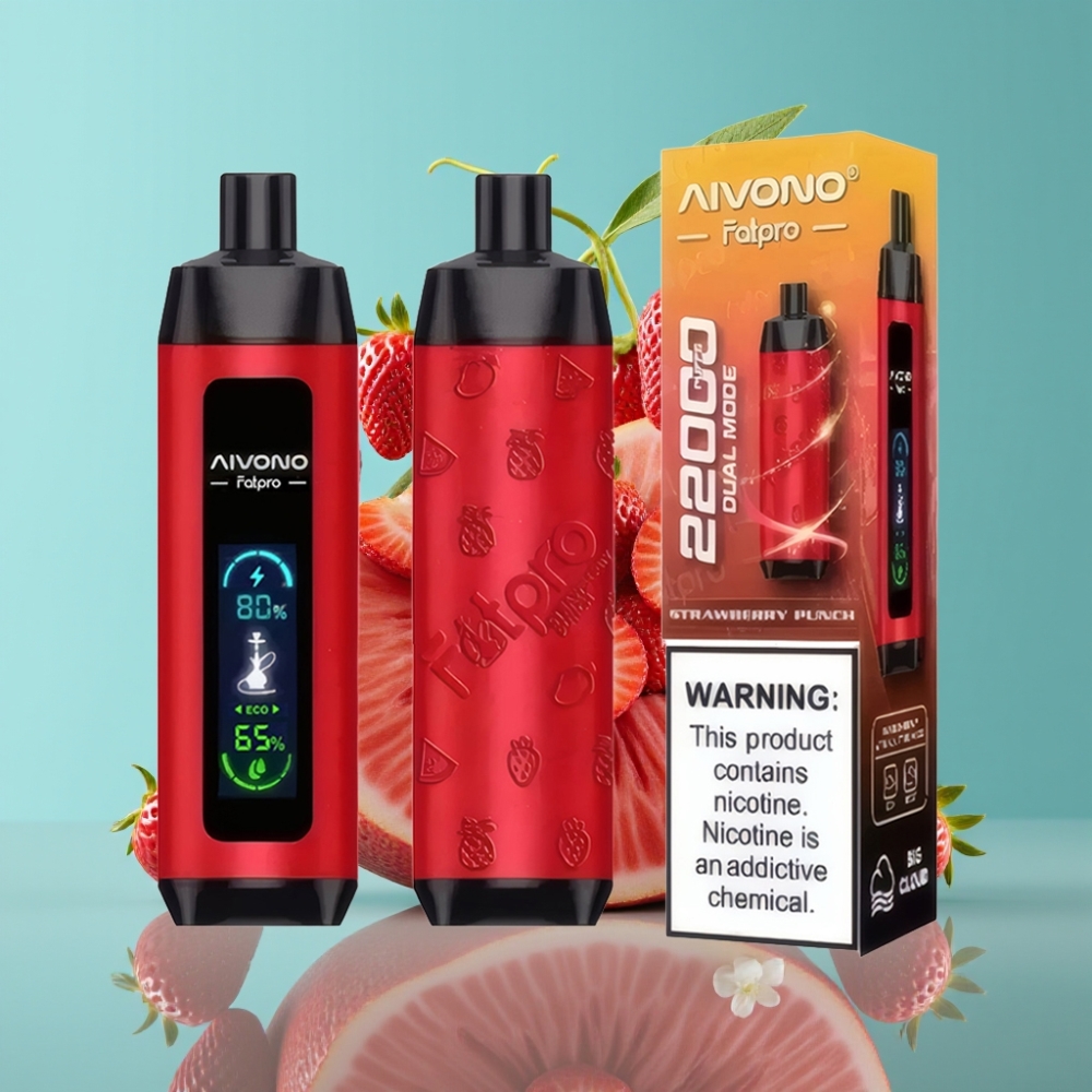 Aivono AIM FATPRO 22000 Puffs 28ml Aardbei Punch 5 Nicotine Eco/Boost