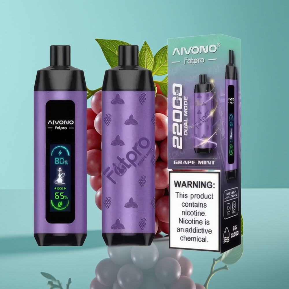 Aivono AIM FATPRO 22000 Puffs Grape Munt 28ml 5 Nicotine