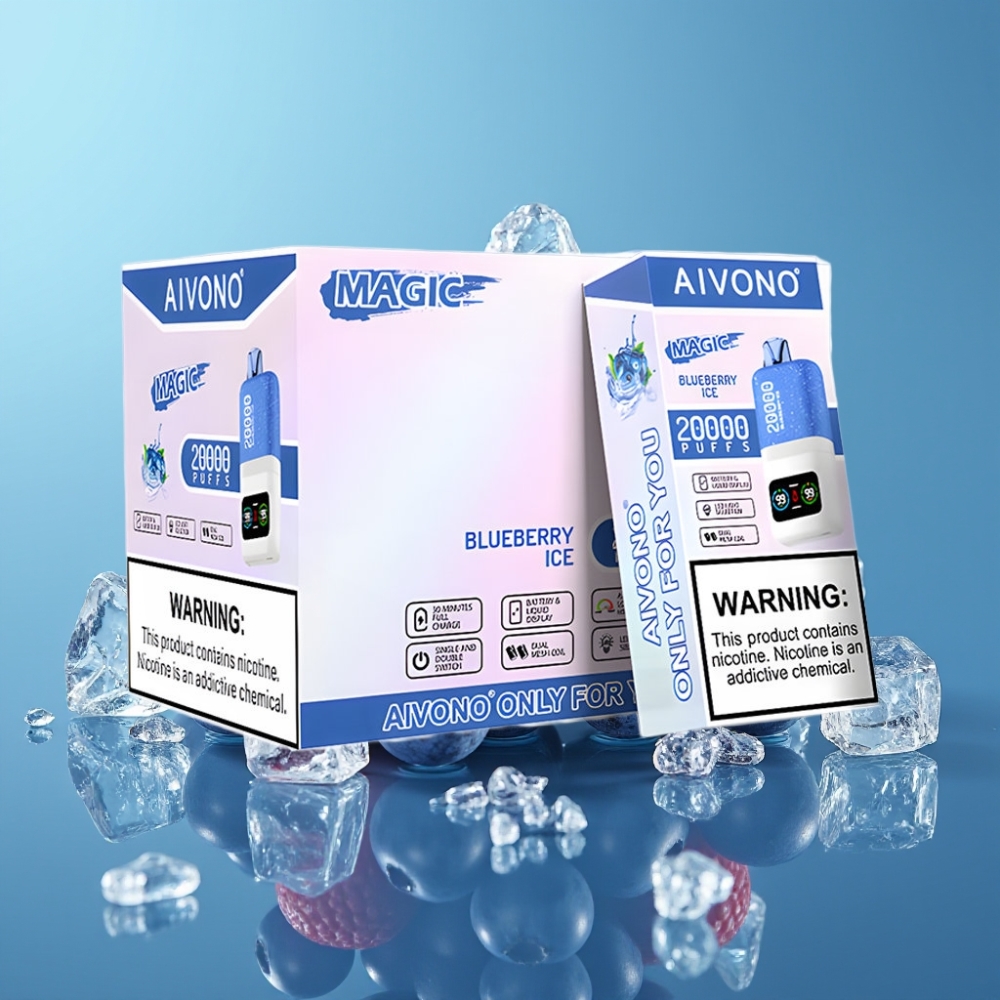 Aivono AIM MAGIC 20000 Puffs Blauwe Bes IJs 26ml Dual Mesh LCD