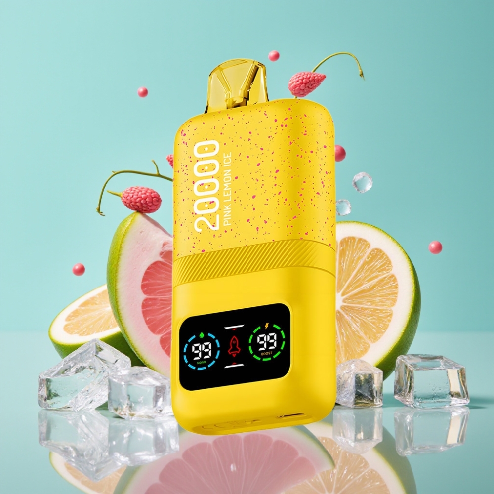 Aivono AIM MAGIC 20000 Puffs Roze Citroen IJs 26ml Dual Mesh LCD