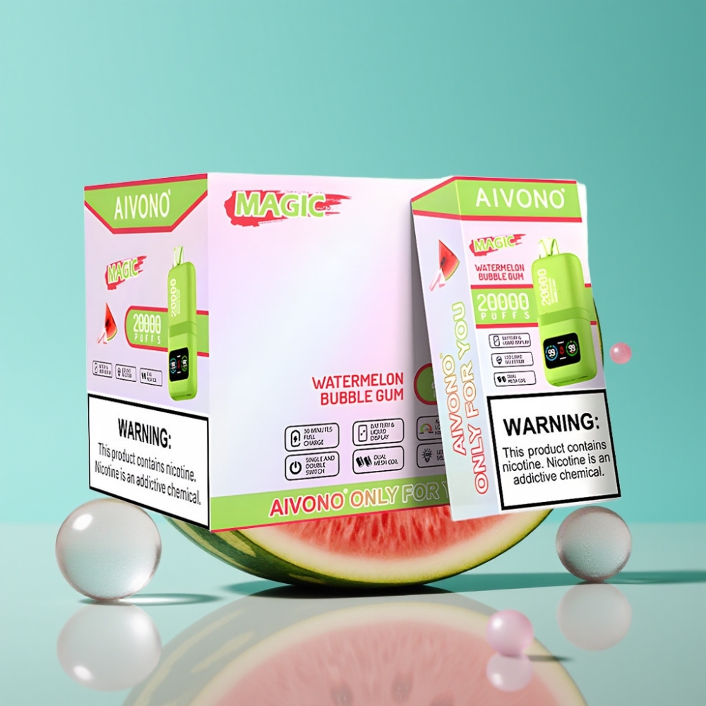 Aivono AIM MAGIC 20000 Puffs Watermeloen Bubble Gum 26ml Dual Mesh LCD