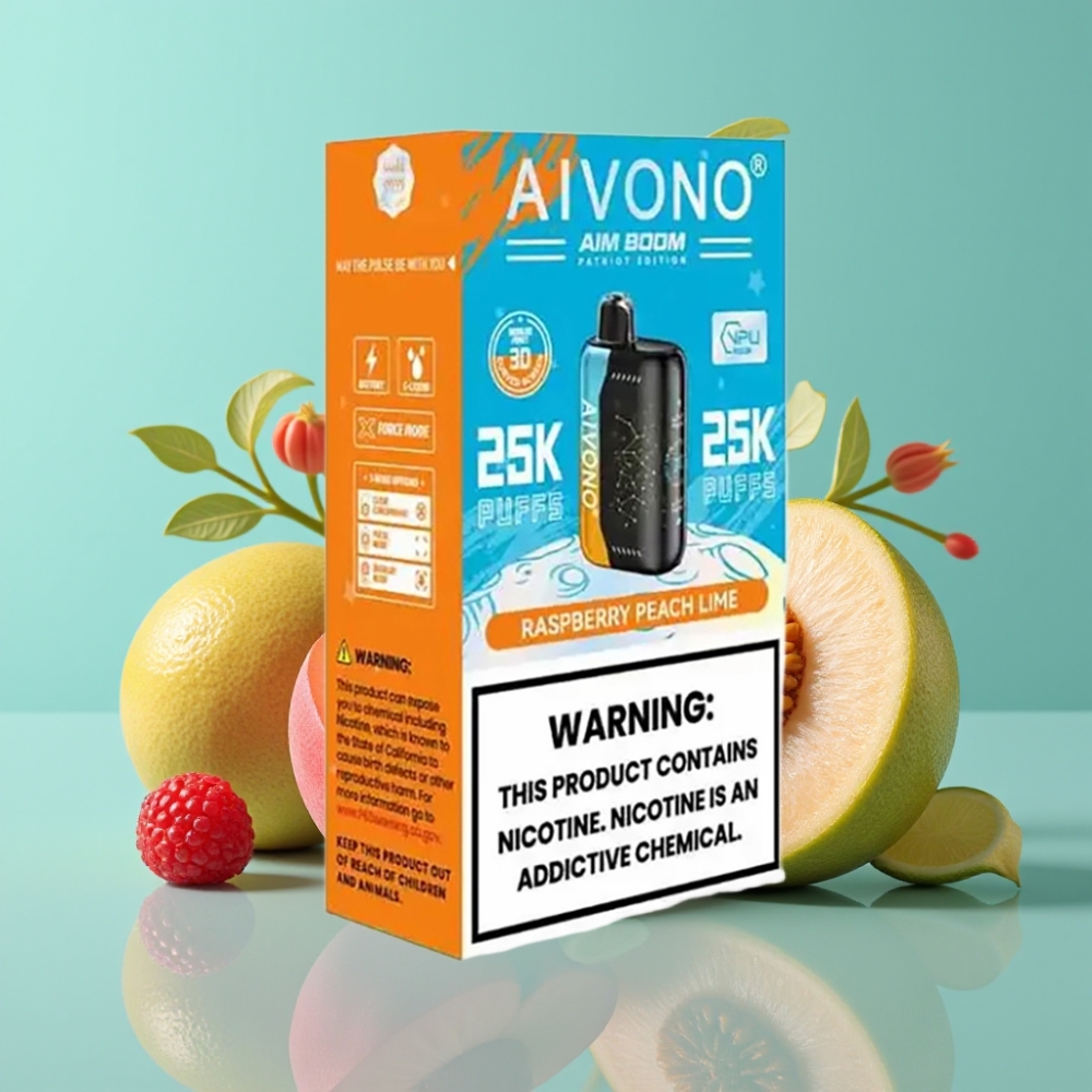 Aivono Aim Boom 25000 Puffs 28ml 650mAh Framboos Perzik Limoen