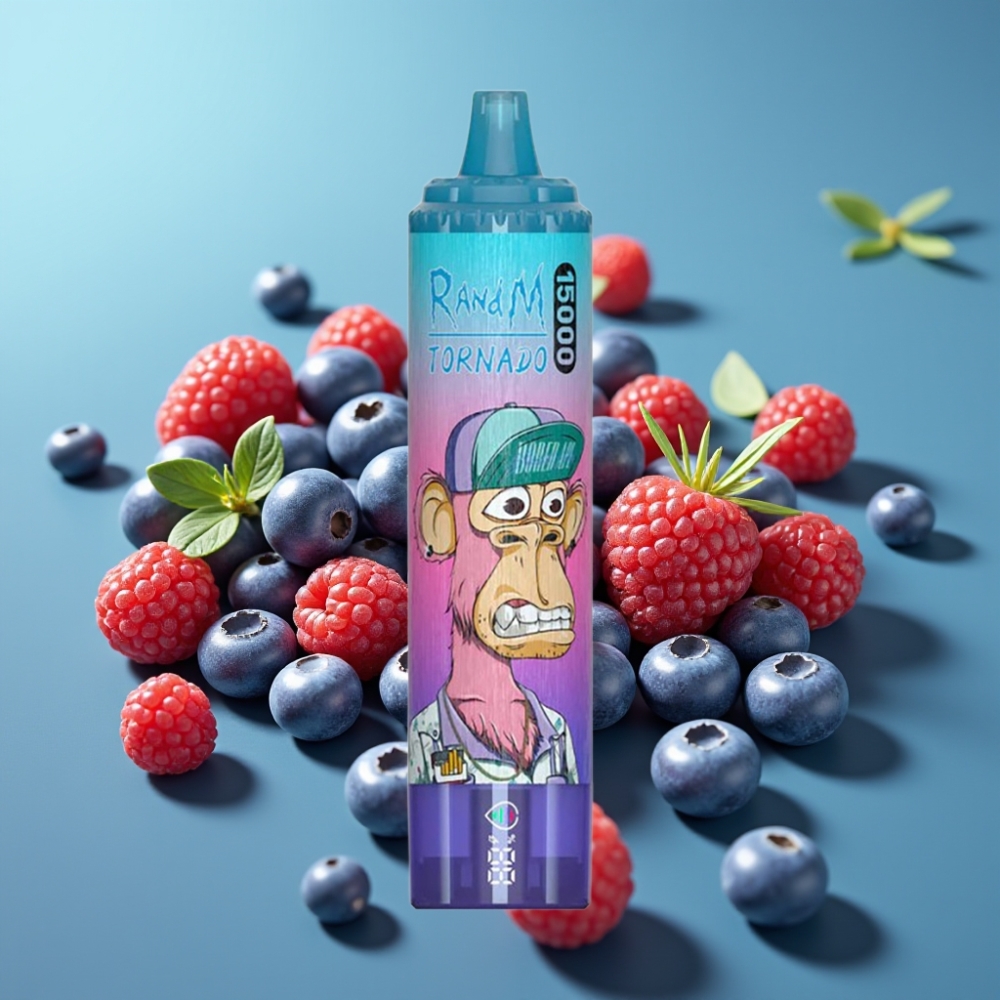 Fumot RandM Tornado 15000 Puffs 25ml 850mAh Blauwe Framboos Mesh Coil