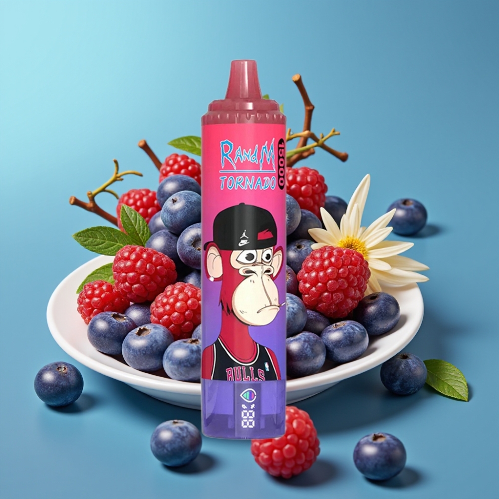 Fumot RandM Tornado 15000 Puffs 25ml 850mAh Blauwzure Framboos