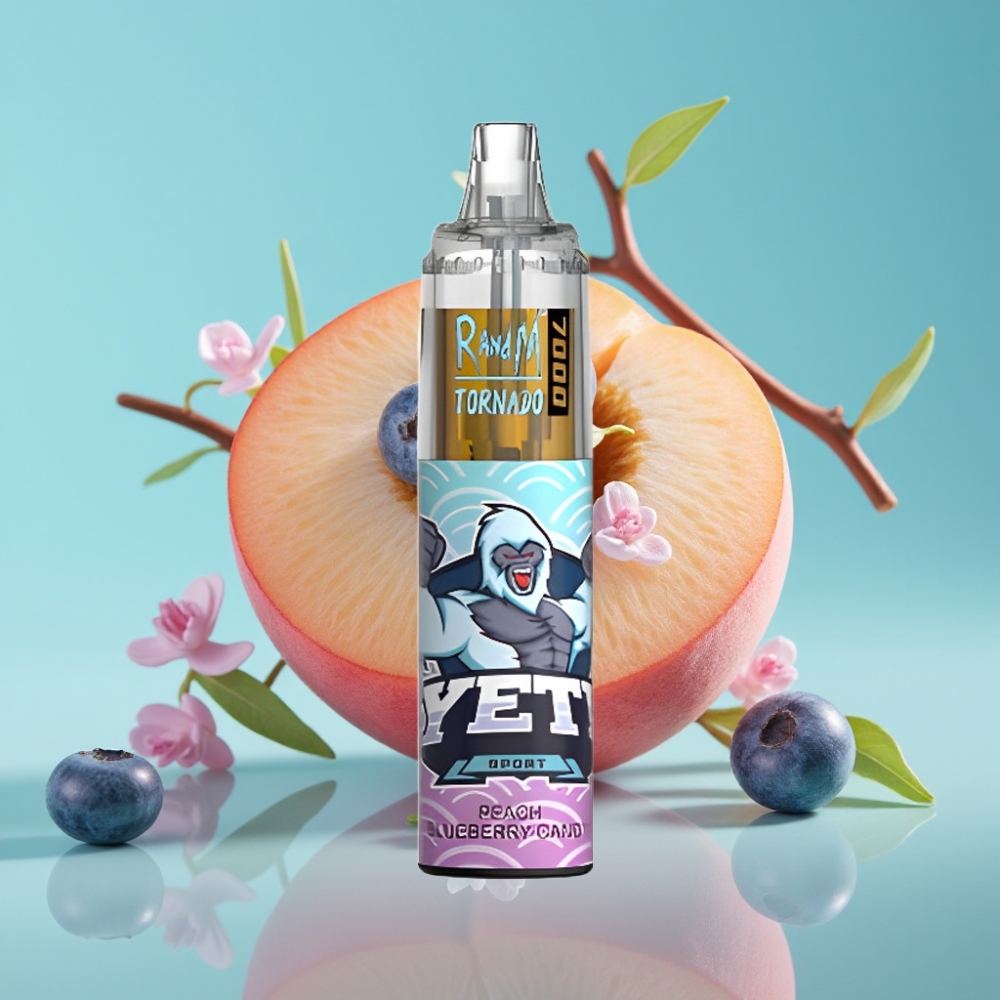 Fumot Tornado 7000 14ML Mesh Peach Blauwe Snoep Type-C RGB