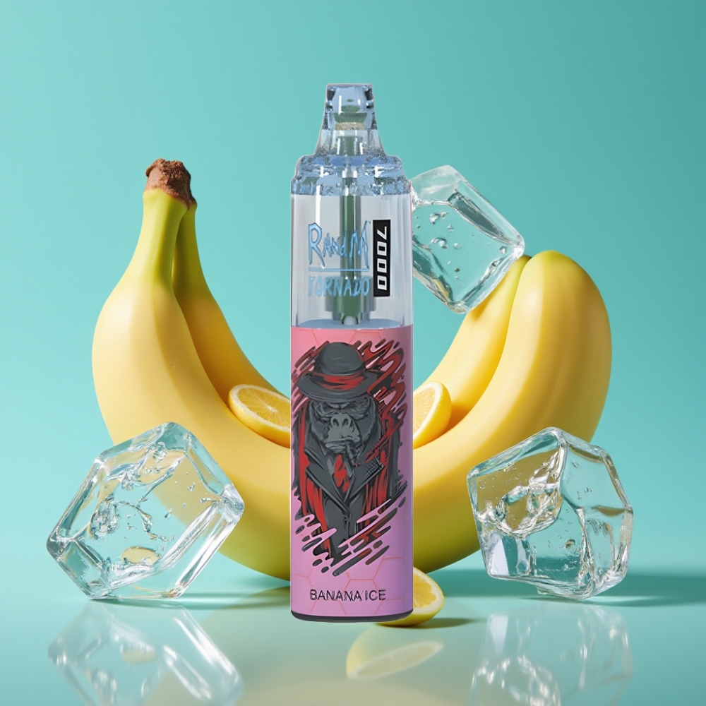 Fumot Tornado 7000 Puffs 14ML Bananen Ijs Mesh Type-C RGB