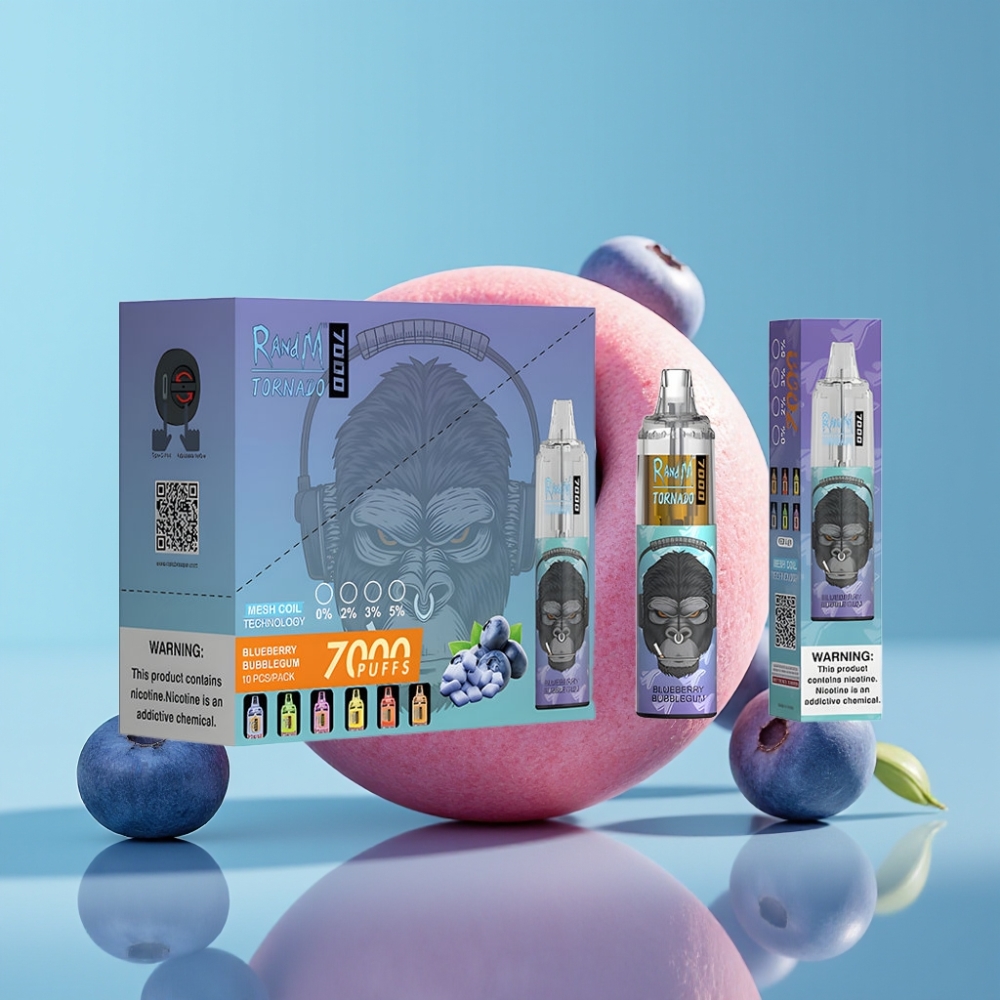 Fumot Tornado 7000 Puffs 14ML Blauwe Bubbelgum Wegwerp Vape