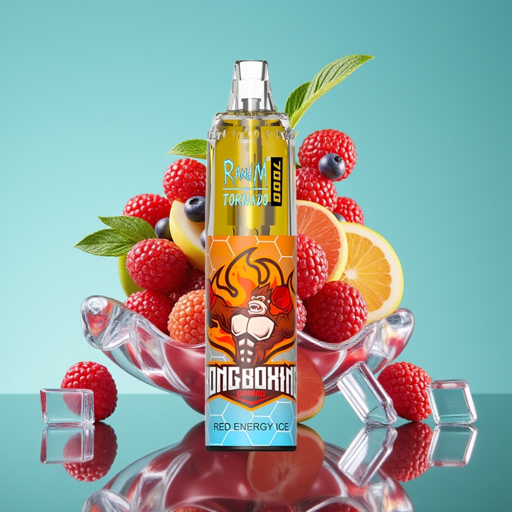 Fumot Tornado 7000 Puffs 14ML Mesh Coil Rode Energie Ijs