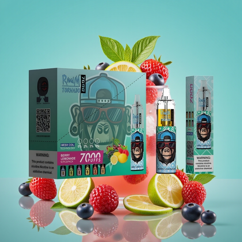 Fumot Tornado 7000 Puffs 14ML Mesh Coil Type-C Bes Berry Lemonade