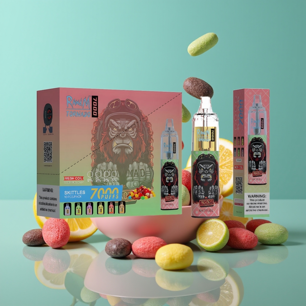 Fumot Tornado 7000 Puffs 14ML Mesh Skittles Wegwerp Vape