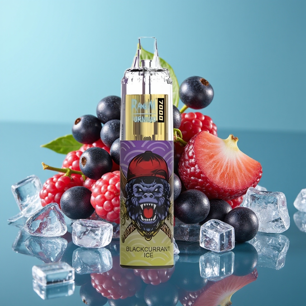 Fumot Tornado 7000 Puffs 14ML Zwarte Bes Ijs Wegwerp Vape