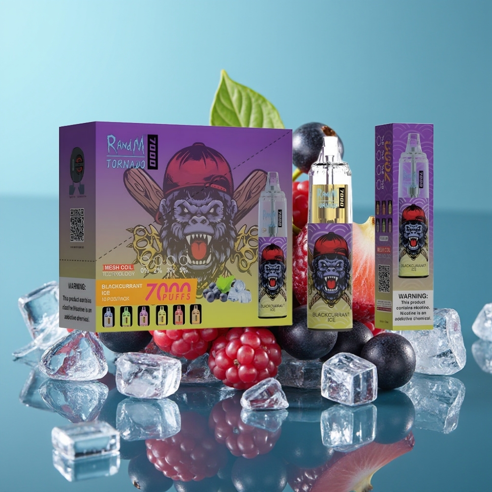 Fumot Tornado 7000 Puffs 14ML Zwarte Bes Ijs Wegwerp Vape