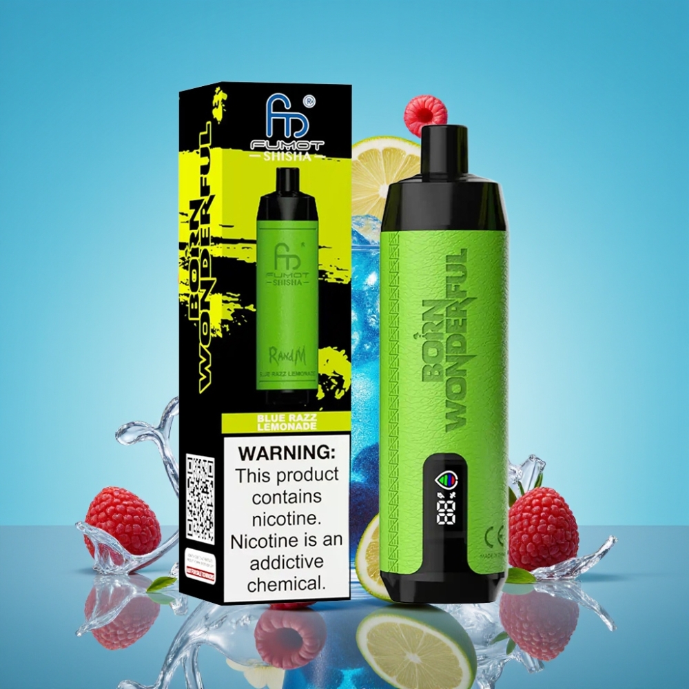 RandM Fumot Shisha 10000 Puffs 18ml Blauwe Razz Lemonade Type-C