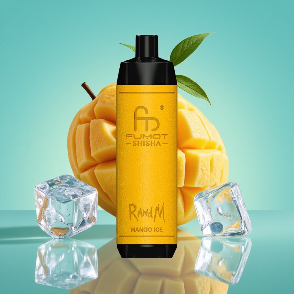 RandM Fumot Shisha 10000 Puffs 18ml Mango IJs Wegwerp Vape