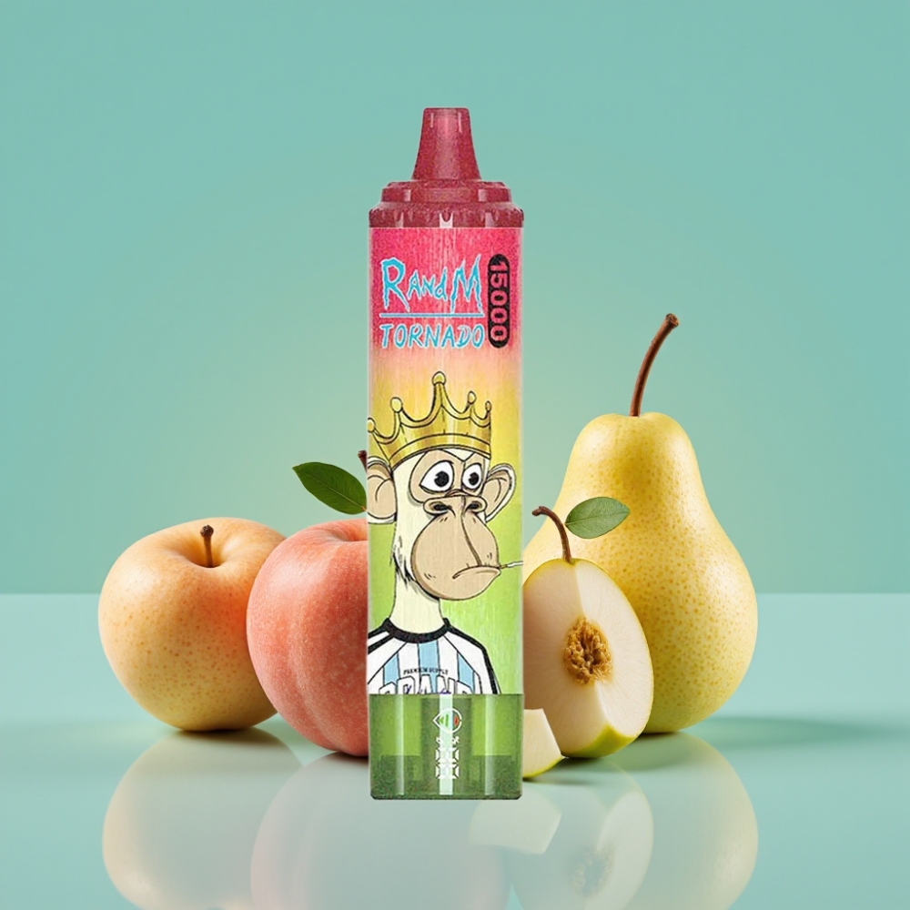 RandM Fumot Tornado 15000 Puffs 25ml 850mAh Appel Perzik Peer