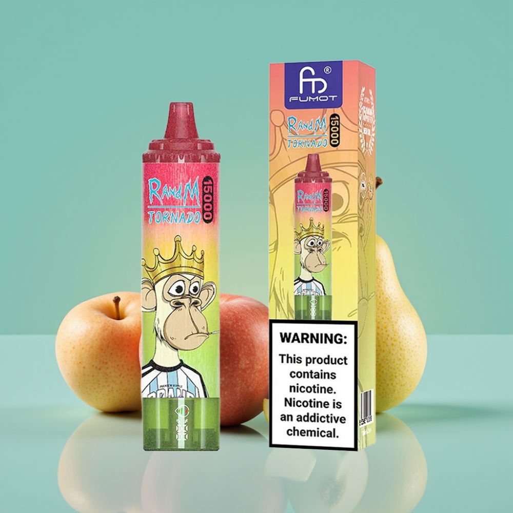 RandM Fumot Tornado 15000 Puffs 25ml 850mAh Appel Perzik Peer