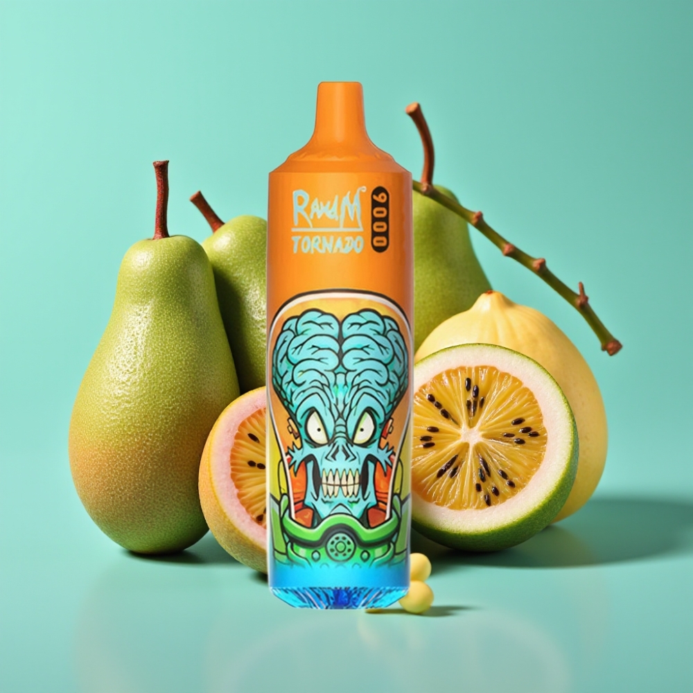 RandM Tornado 9000 Puffs 850mAh 18mL Kiwi Passievrucht Guave