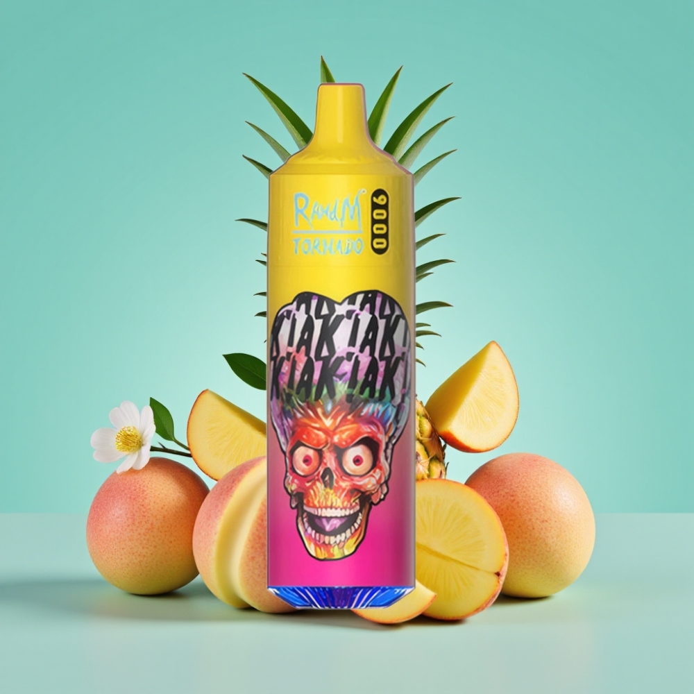 RandM Tornado 9000 Puffs 850mAh 18mL Perzik Mango Ananas
