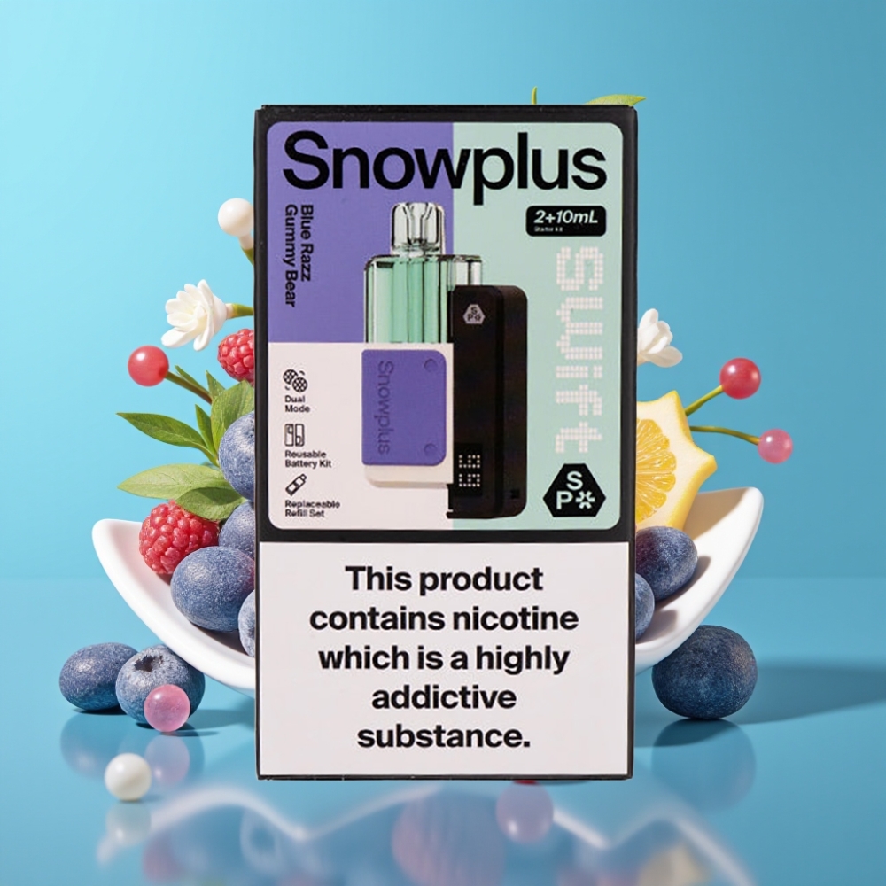 Snowplus Swift 5000 Puffs Pod Kit Dual Mesh Blauwe Razz Gumbeer