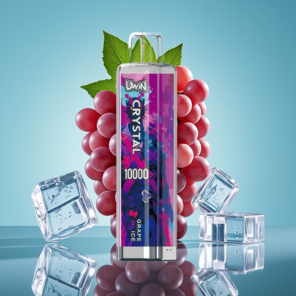 UWIN Crystal 10000 Puffs 18ml 650mAh Druif IJs