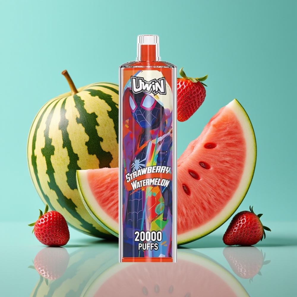 Uwin Shisha Hookah Crystal 20000 Puffs 22ml Aardbei Watermeloen Mesh Coil Type-C