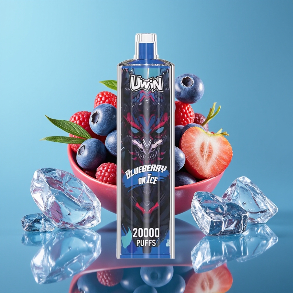 Uwin Shisha Hookah Crystal 20000 Puffs 22ml Type-C Blauwe Bes Ijs