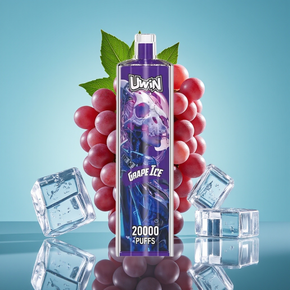 Uwin Shisha Hookah Crystal 20000 Puffs 22ml Type-C Druiven IJs