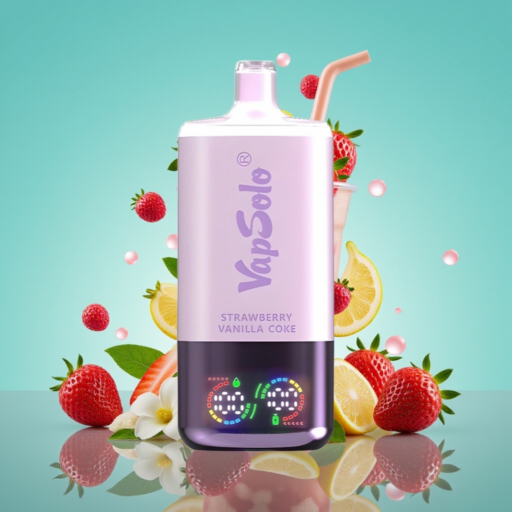 VapSolo Triple 30000 Puffs 40ml Aardbei Vanille Cola Type-C