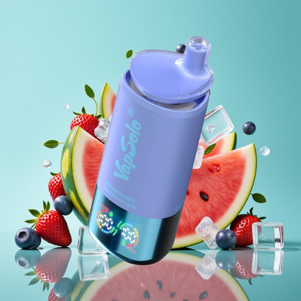 VapSolo Triple 30000 Puffs 40ml Aardbei Watermeloen  Blauwe Bes IJs Type-C