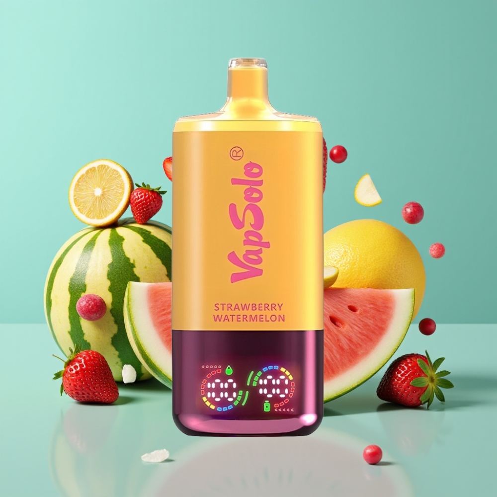 VapSolo Triple 30000 Puffs 40ml Aardbei Watermeloen  Citroen Perzik Type-C