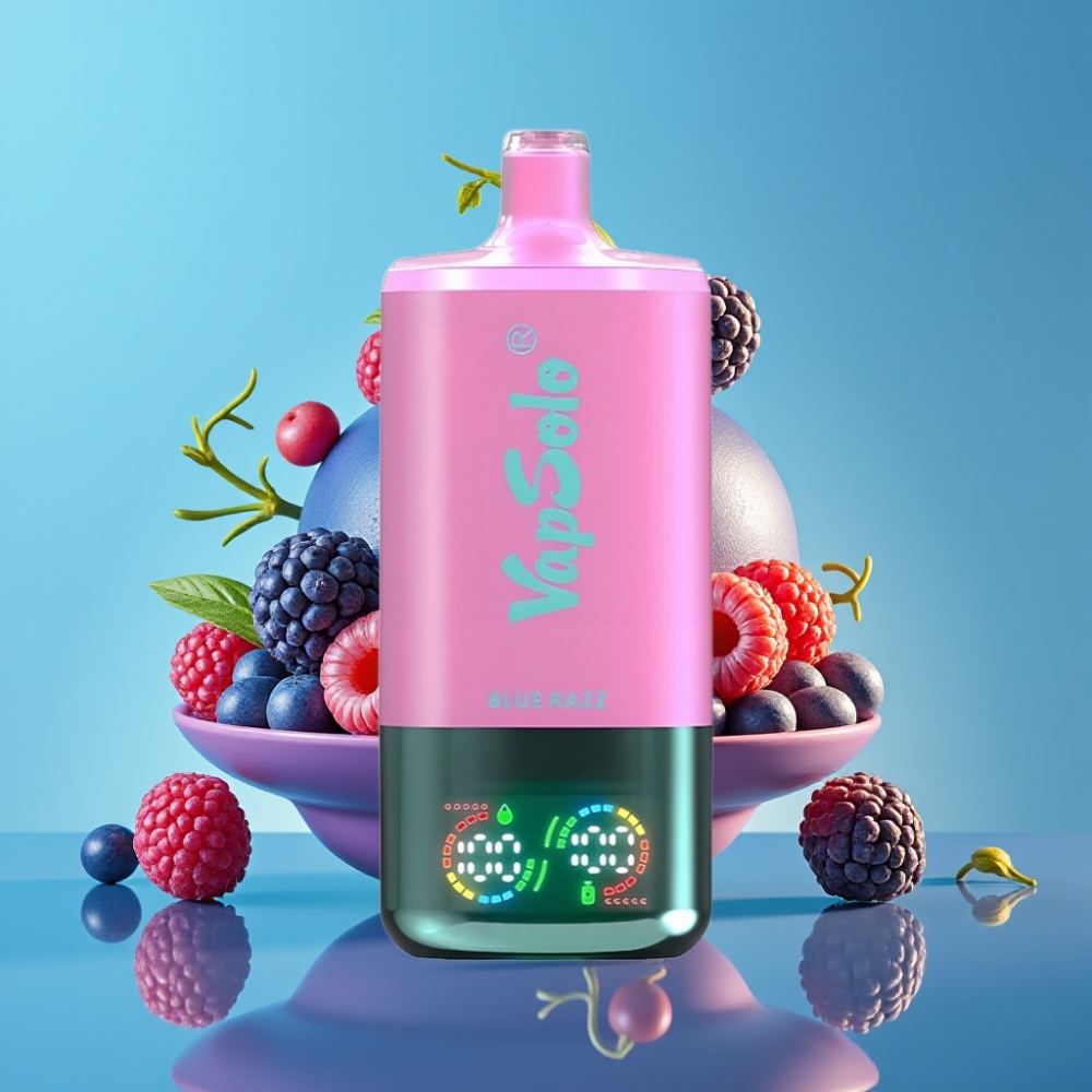 VapSolo Triple 30000 Puffs 40ml Blauwe Razz Type-C