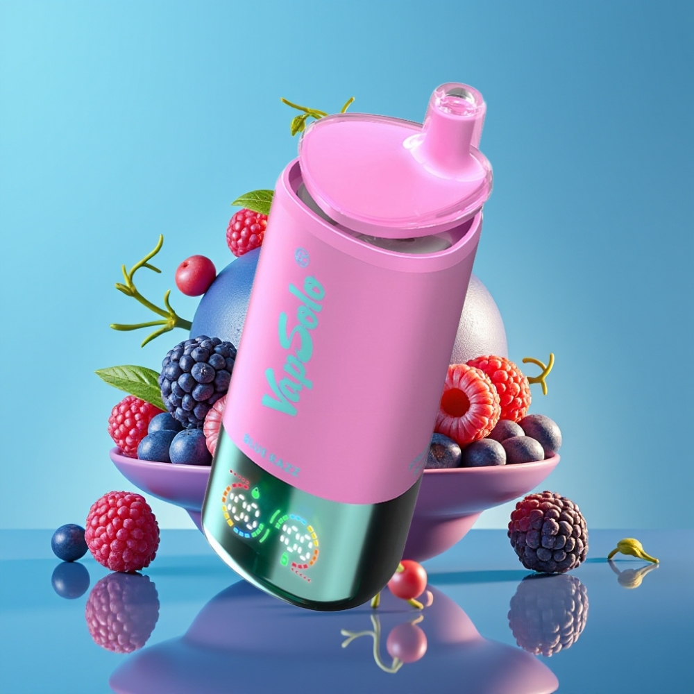 VapSolo Triple 30000 Puffs 40ml Blauwe Razz Type-C