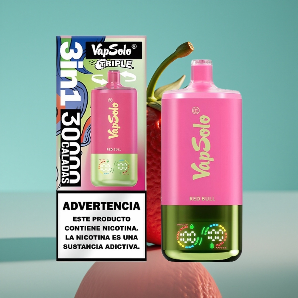 VapSolo Triple 30000 Puffs 40ml Red Bull Type-C