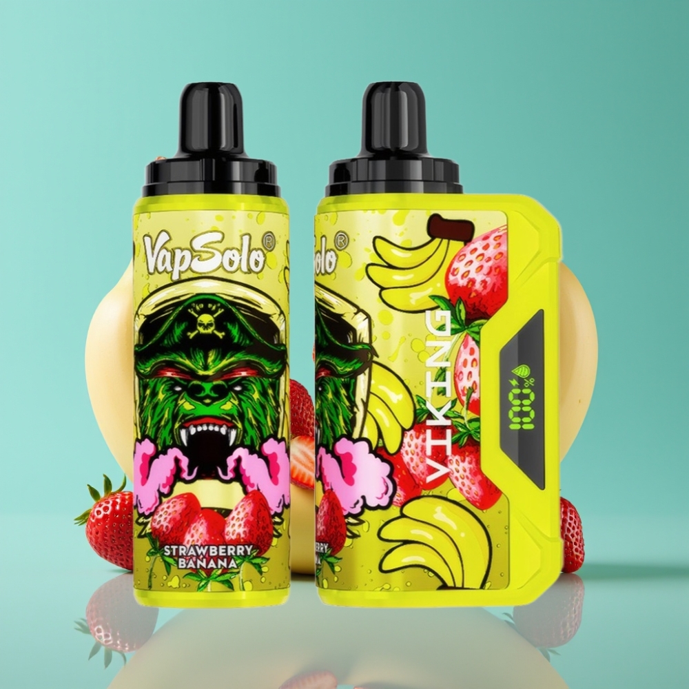 VapSolo VIKING 12000 Puffs 22ml Aardbei Banaan Wegwerp Vape