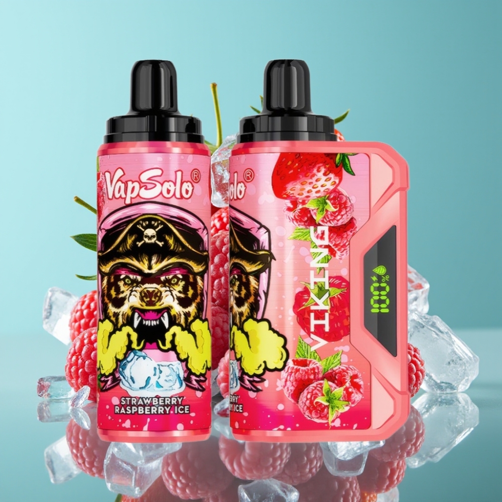 VapSolo VIKING 12000 Puffs 22ml Aardbei Framboos IJs Wegwerp Vape