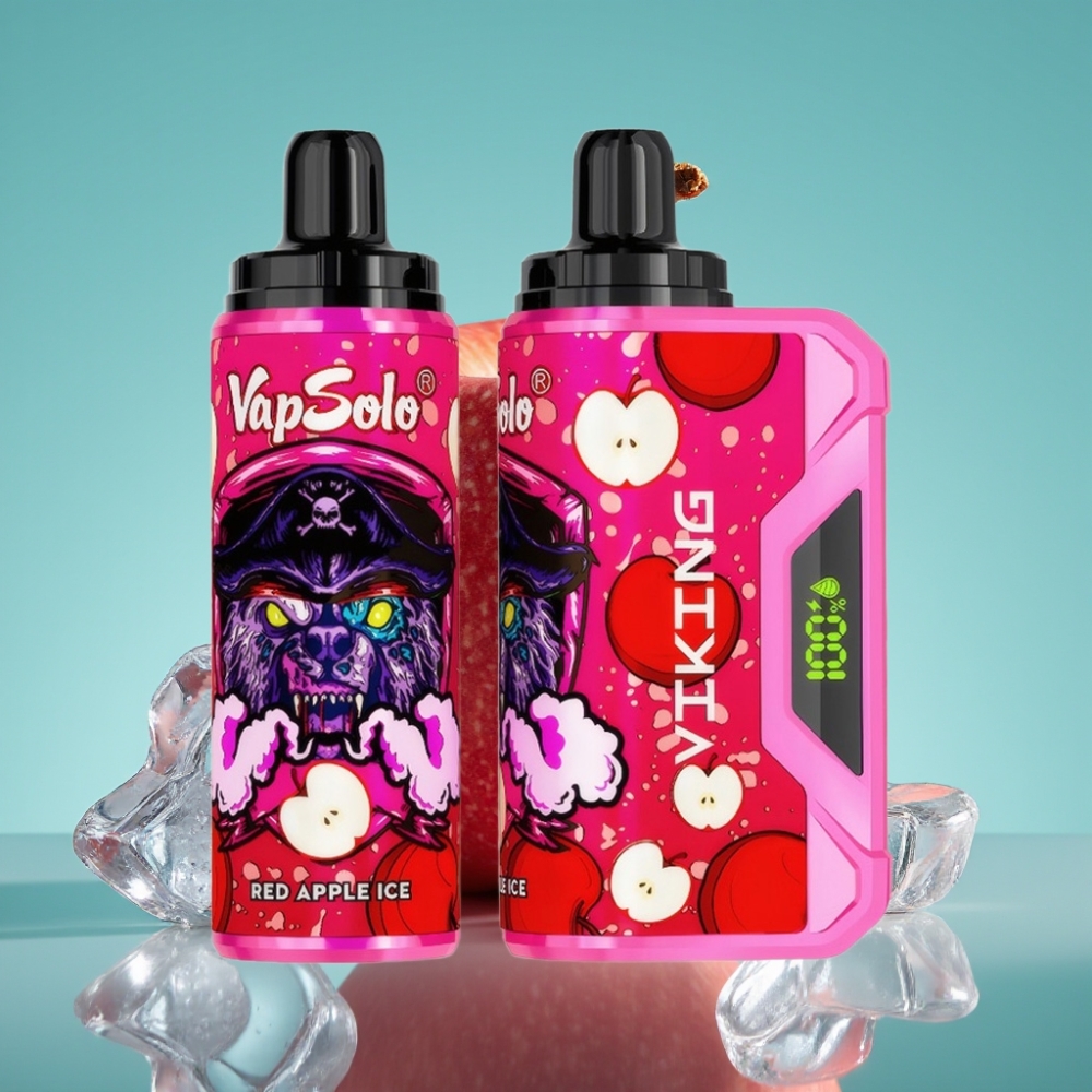 VapSolo VIKING 12000 Puffs 22ml Rode Appel IJs Wegwerp Vape