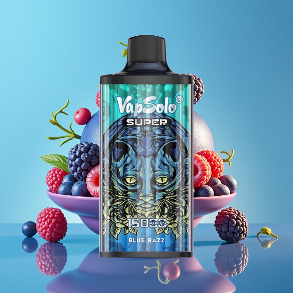 Vapsolo Super 15000 Puffs 40ml Blauwe Framboos 850mAh Type-C