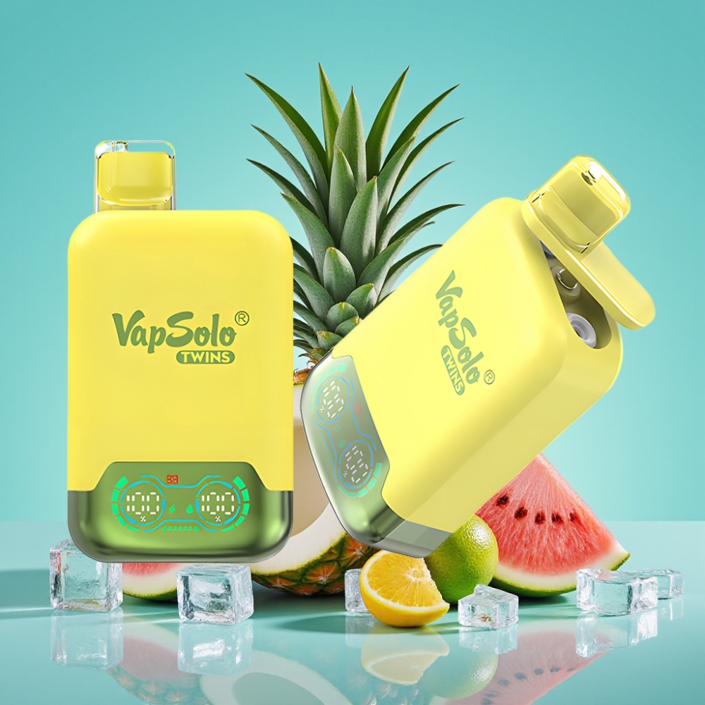 Vapsolo Twins 20000 Puffs 40ml Ananas Kokos  Watermeloen IJs Type-C