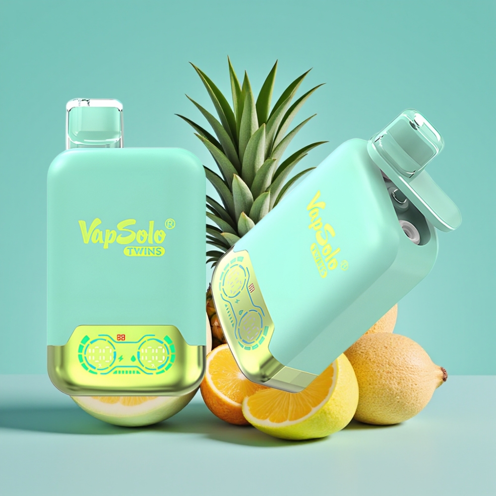 Vapsolo Twins 20000 Puffs 40ml Drievoudige Meloen  Ananas Kokos