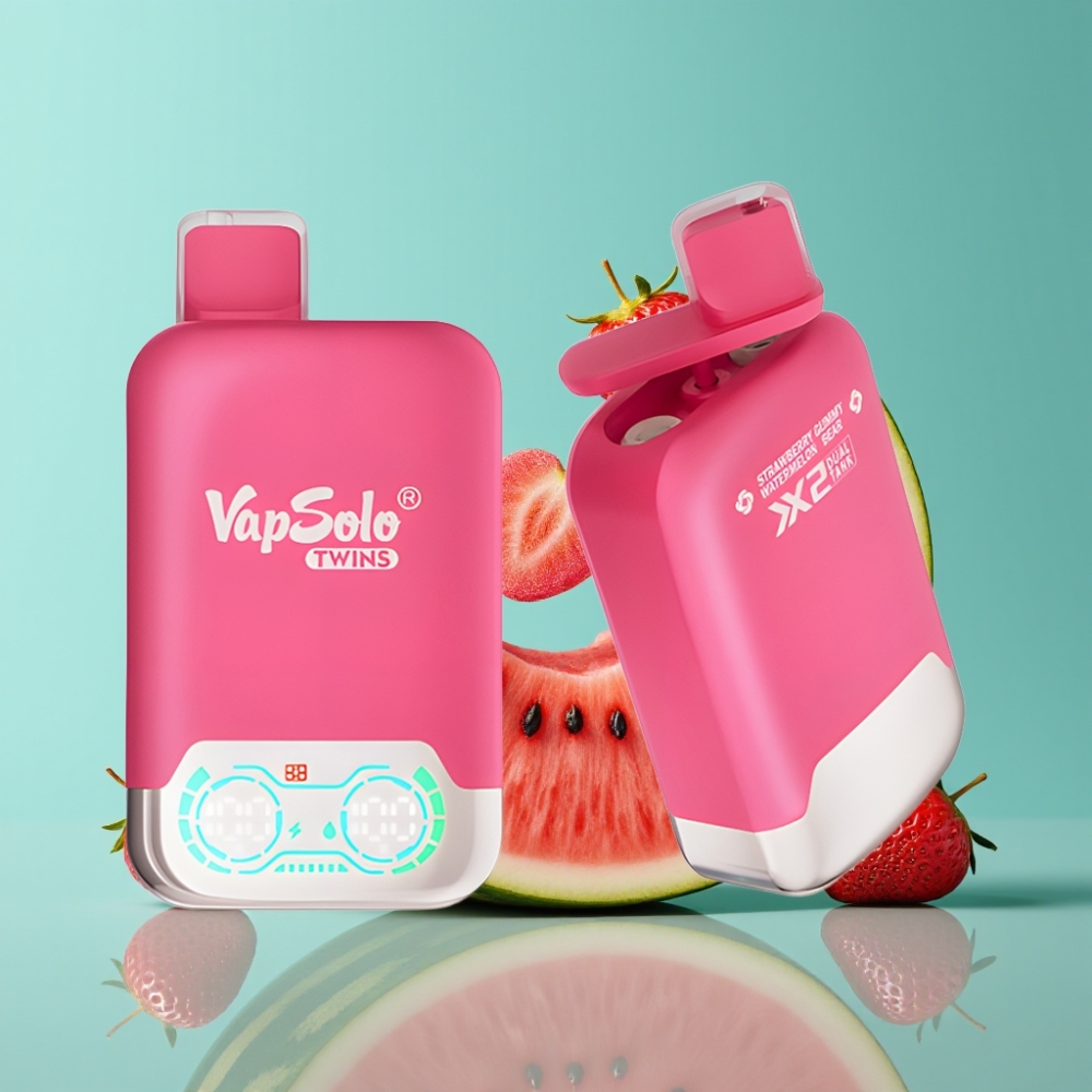Vapsolo Twins 20000 Puffs Aardbei Watermeloen  Gumbeertje 40ml Type-C