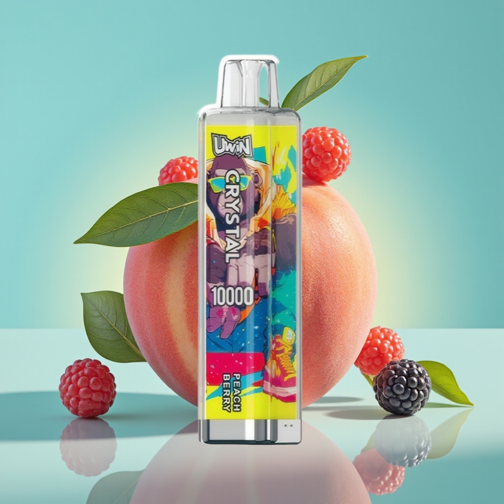 UWIN Crystal 10000 Puffs 18ml Perzik Bes Type-C 08 Ohm
