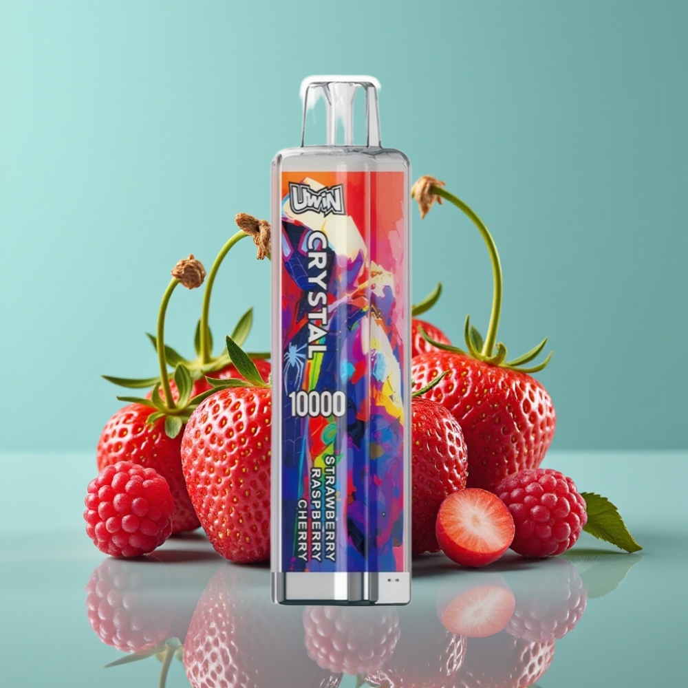UWIN Crystal 10000 Puffs Aardbei Framboos Kers 18ml 650mAh Type-C