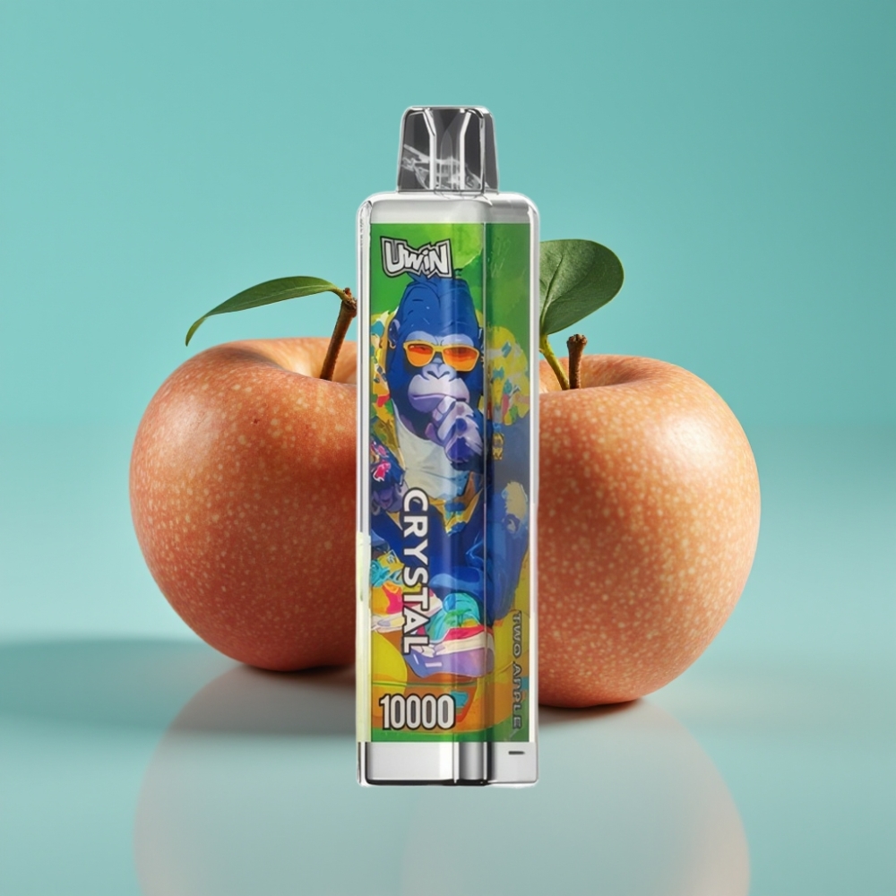 UWIN Crystal 10000 Puffs Twee Appel 18ml 650mAh Type-C RGB
