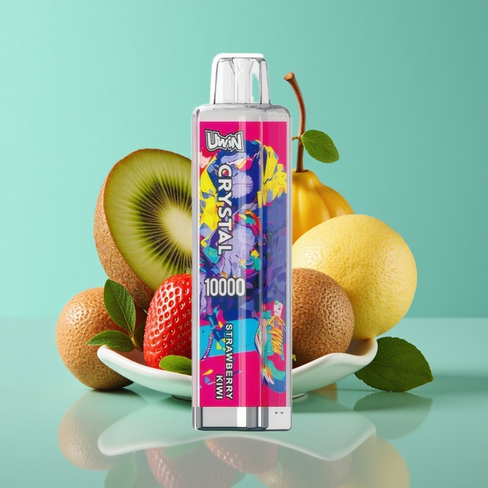 UWIN Crystal 10000 Puffs Wegwerp Vape Aardbei Kiwi 18ml 5 RGB