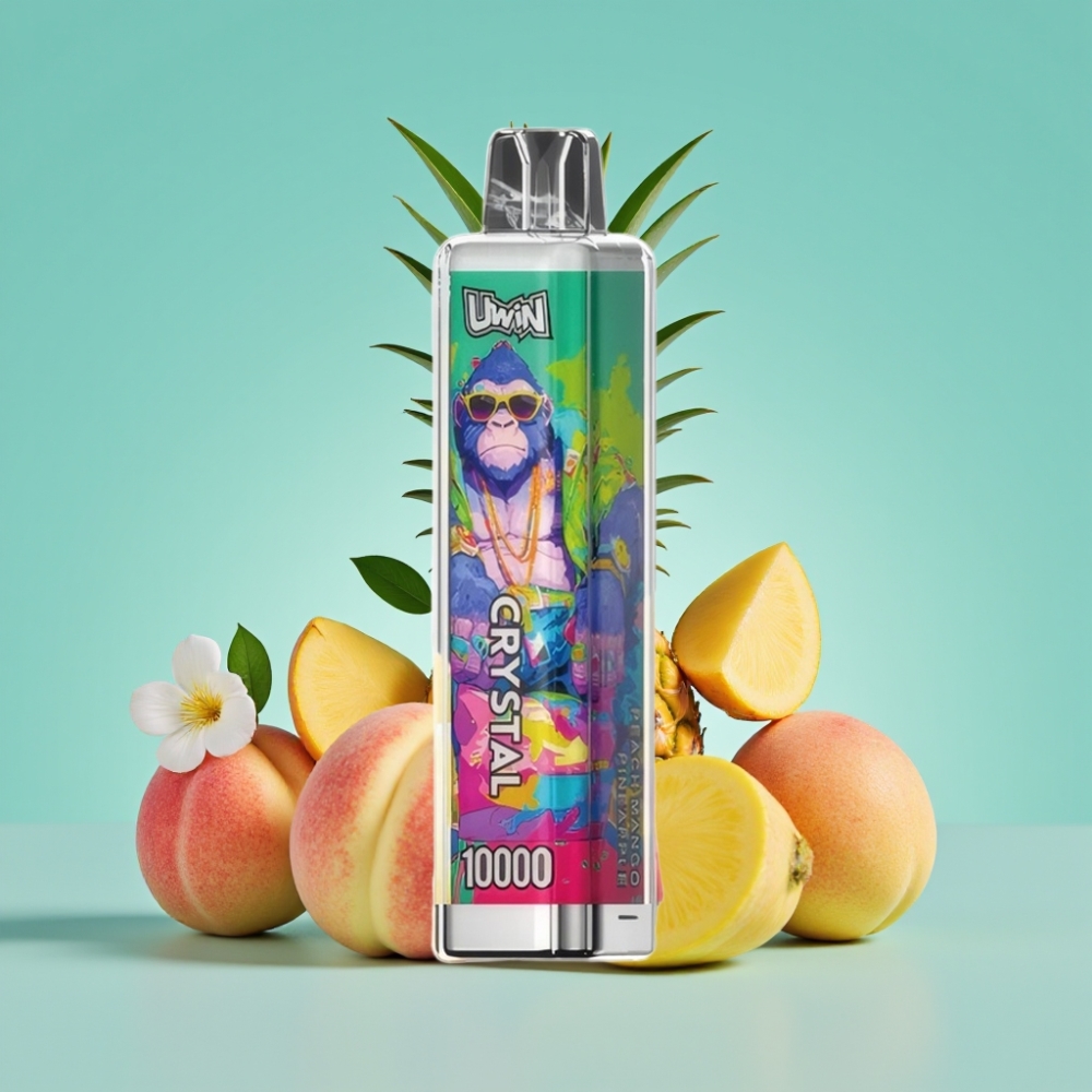 UWIN Crystal 10000 Puffs Wegwerp Vape Perzik Mango Ananas – 18ml 650mAh Type-C